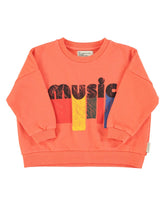 Piupiuchick Sweatshirt - Orange "music" print